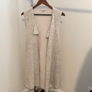 Knit/Sherpa front cardigan vest.